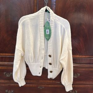 NWT Off White Farm Rio Bubble Knit Cardigan Size Smalll